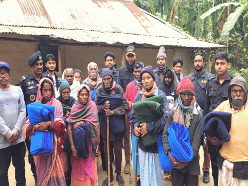 RAB distributes blankets in various places in Sylhet ?
